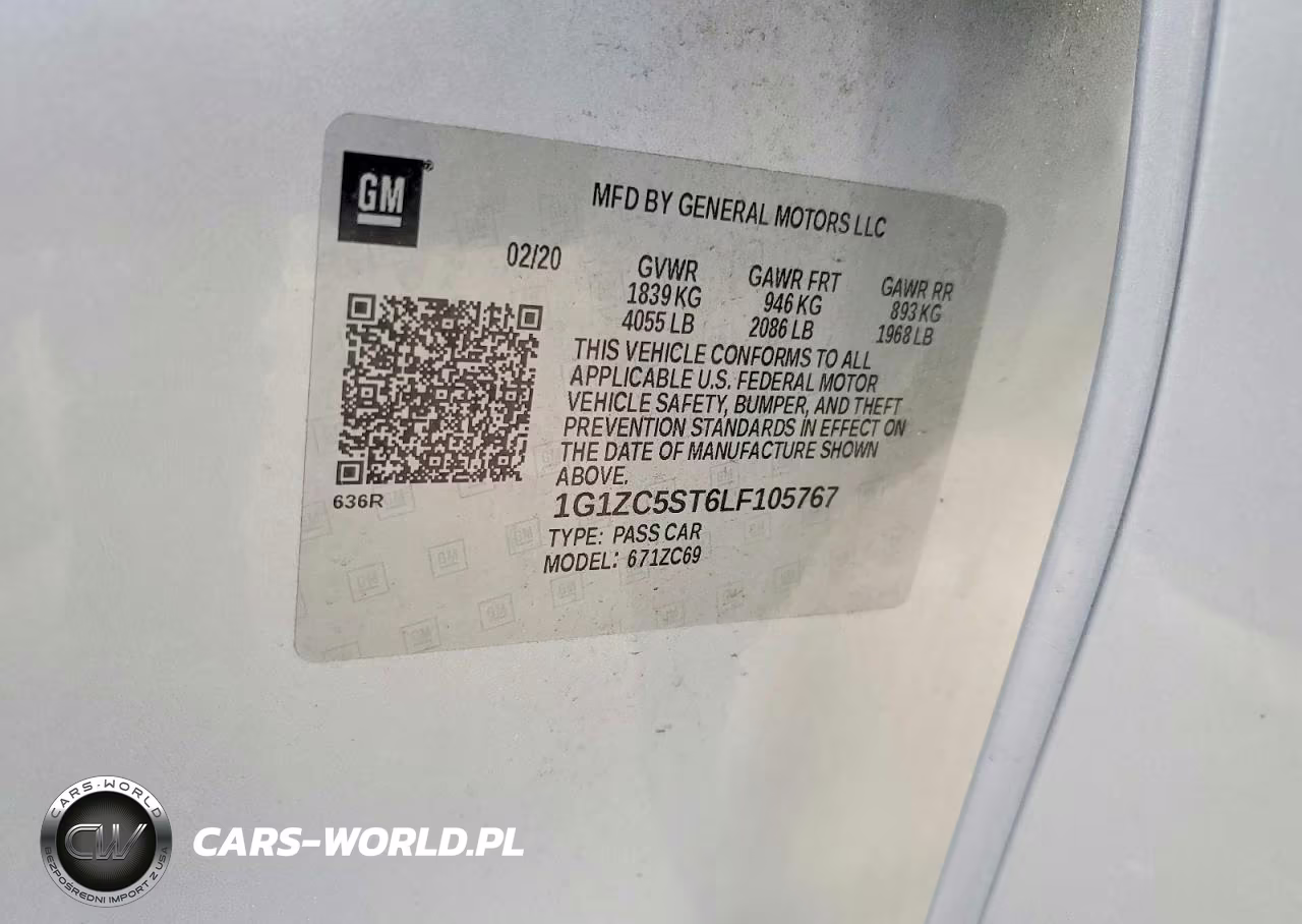 2020 Chevrolet Malibu Ls VIN:1G1ZC5ST6LF105767 - 12