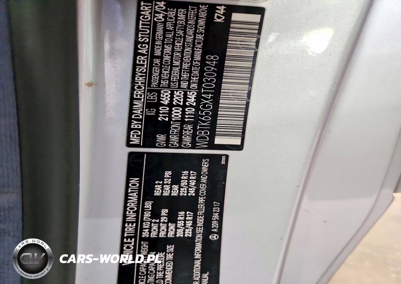 2004 Mercedes-Benz Clk 320 VIN:WDBTK65GX4T030948 - 12