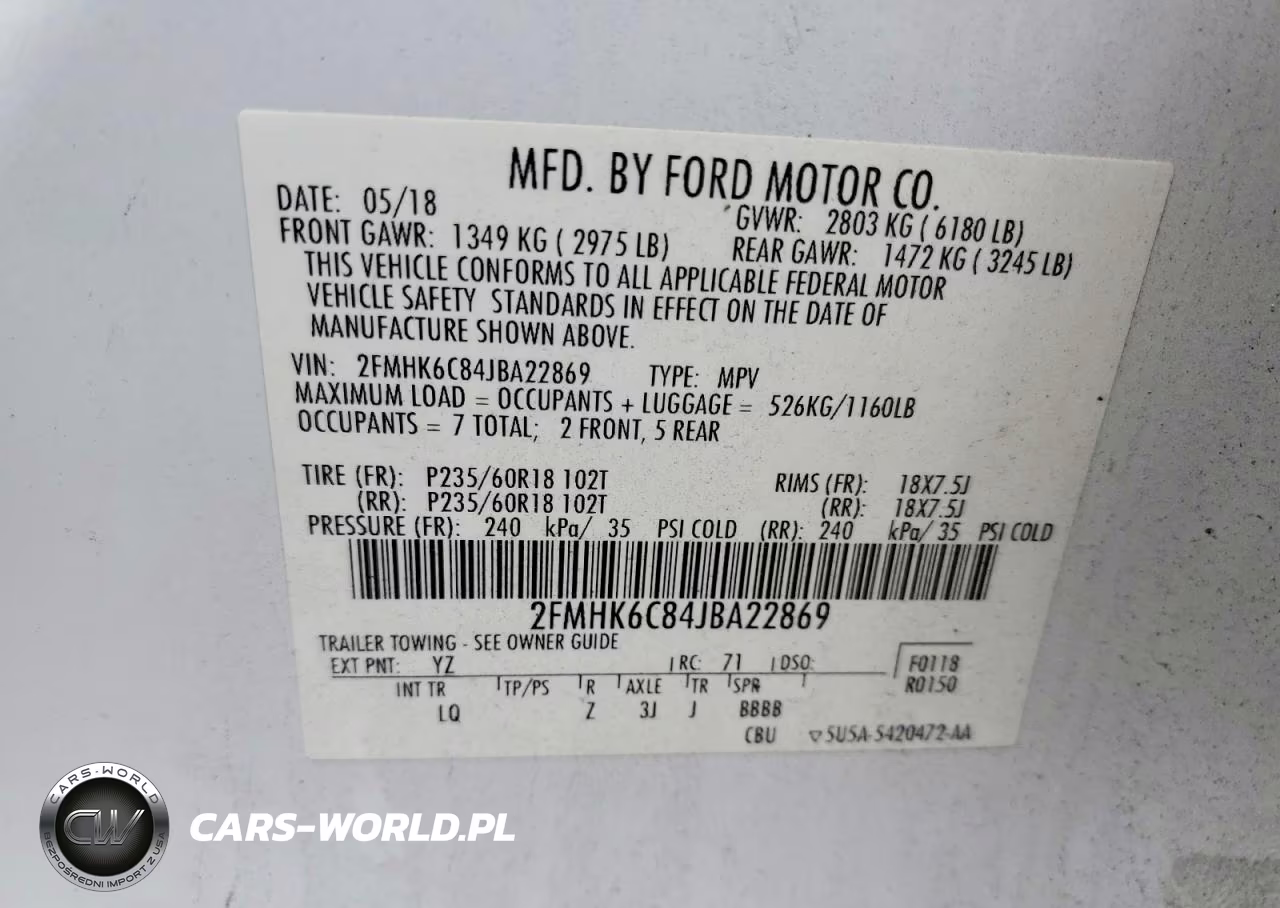 2018 Ford Flex Sel VIN:2FMHK6C84JBA22869 - 13