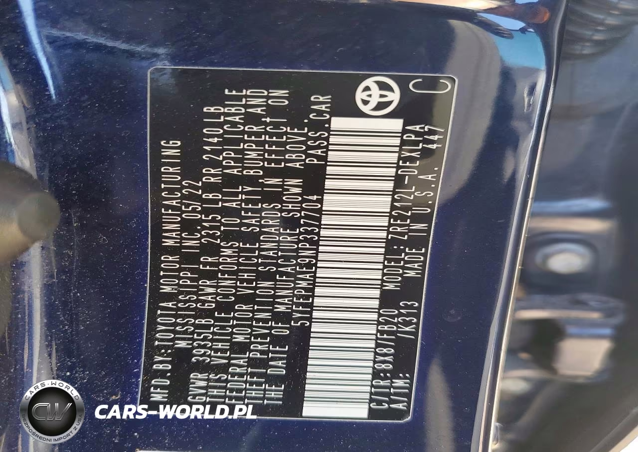 2022 Toyota Corolla Le VIN:5YFEPMAE9NP337704 - 12