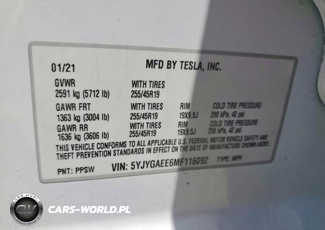 2021 Tesla Model Y VIN:5YJYGAEE6MF116092 - 12