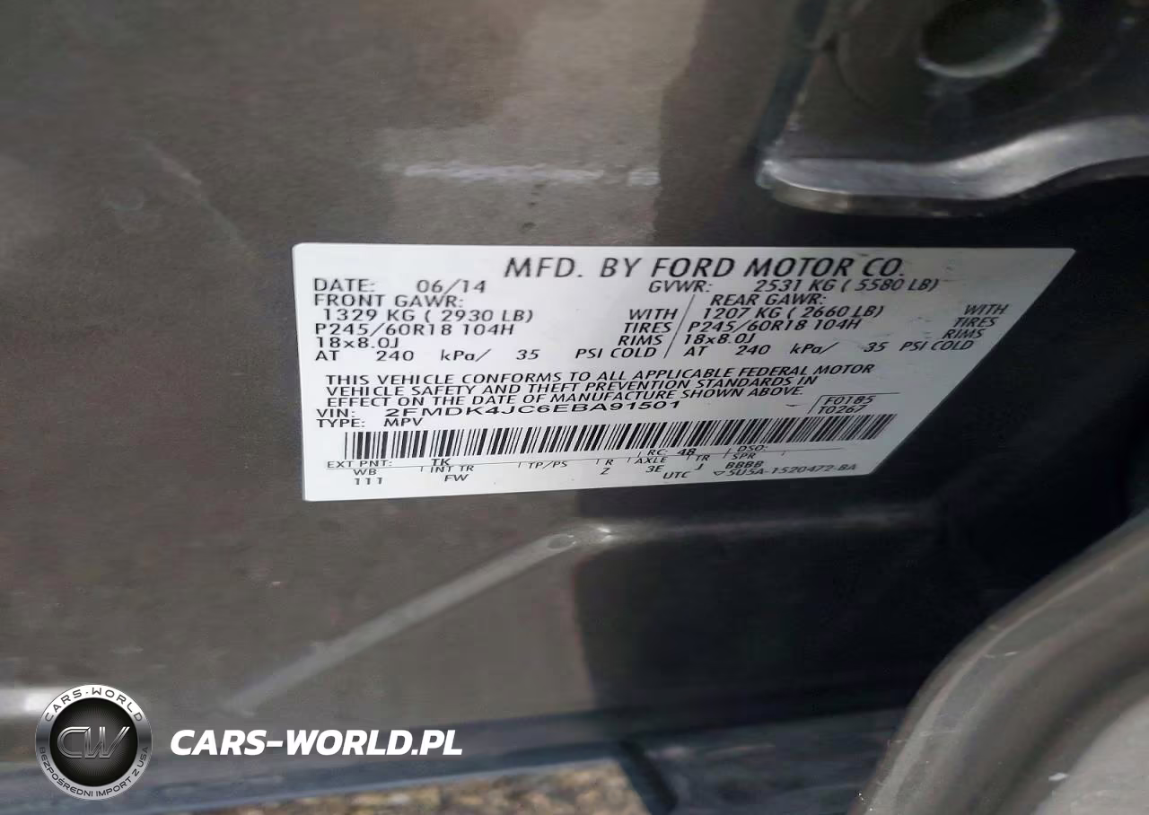 2014 Ford Edge Sel VIN:2FMDK4JC6EBA91501 - 13
