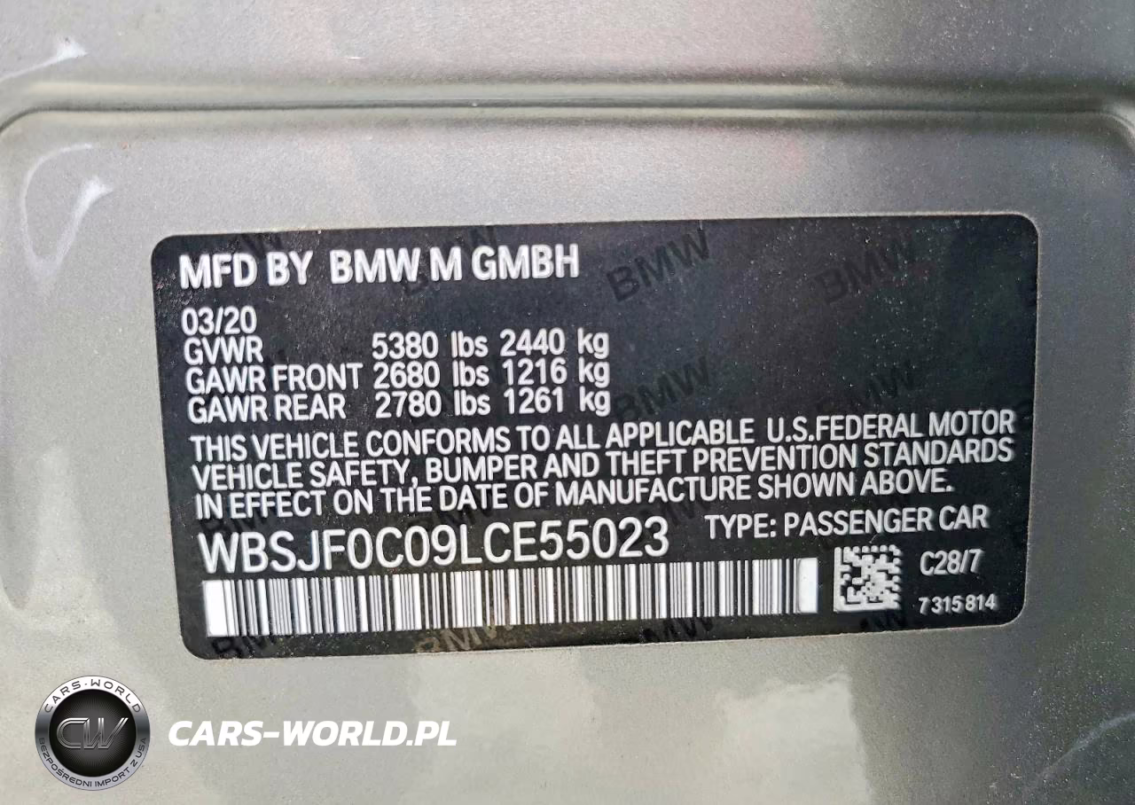 2020 BMW M5 Base VIN:WBSJF0C09LCE55023 - 12