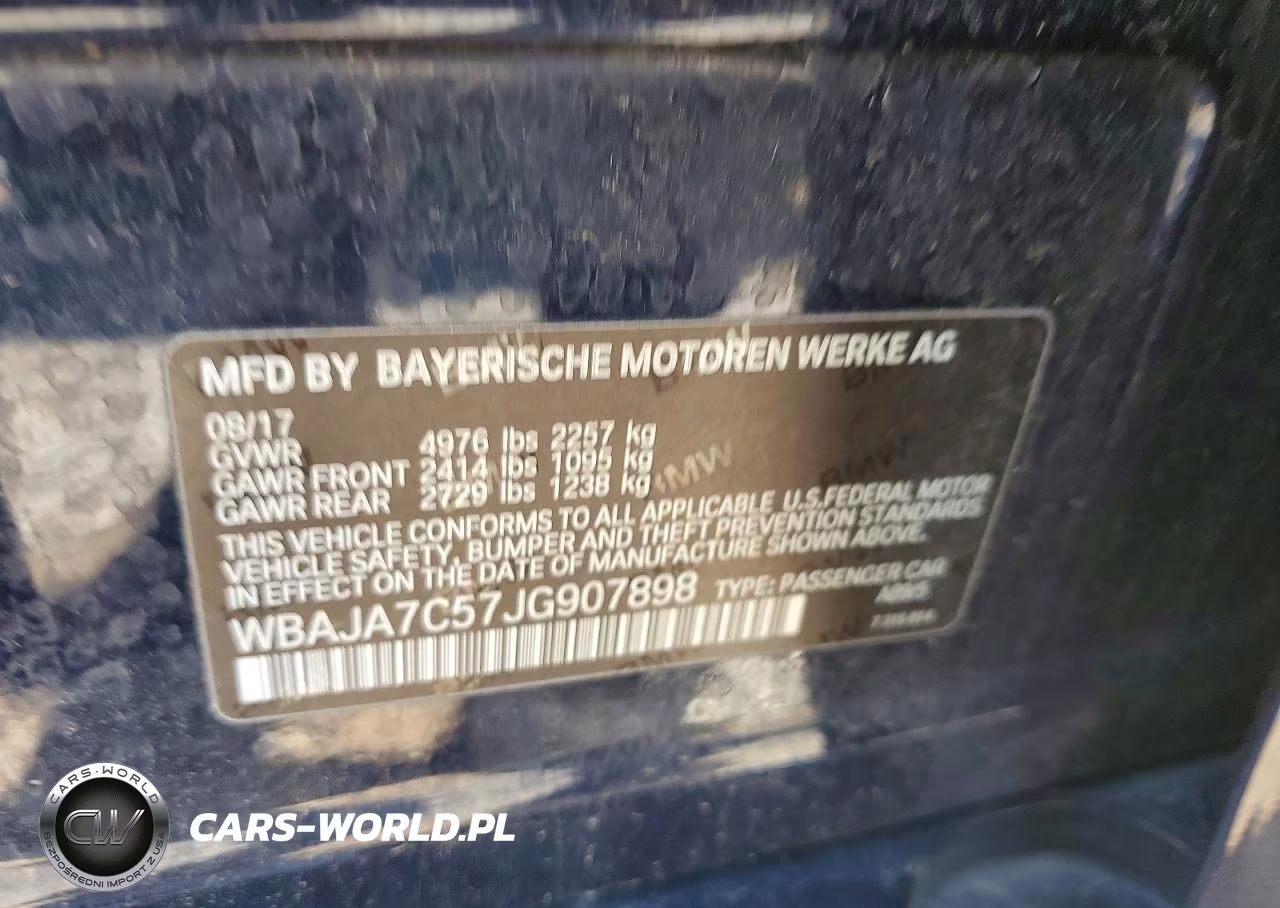 2018 BMW 530 Xi VIN:WBAJA7C57JG907898 - 12