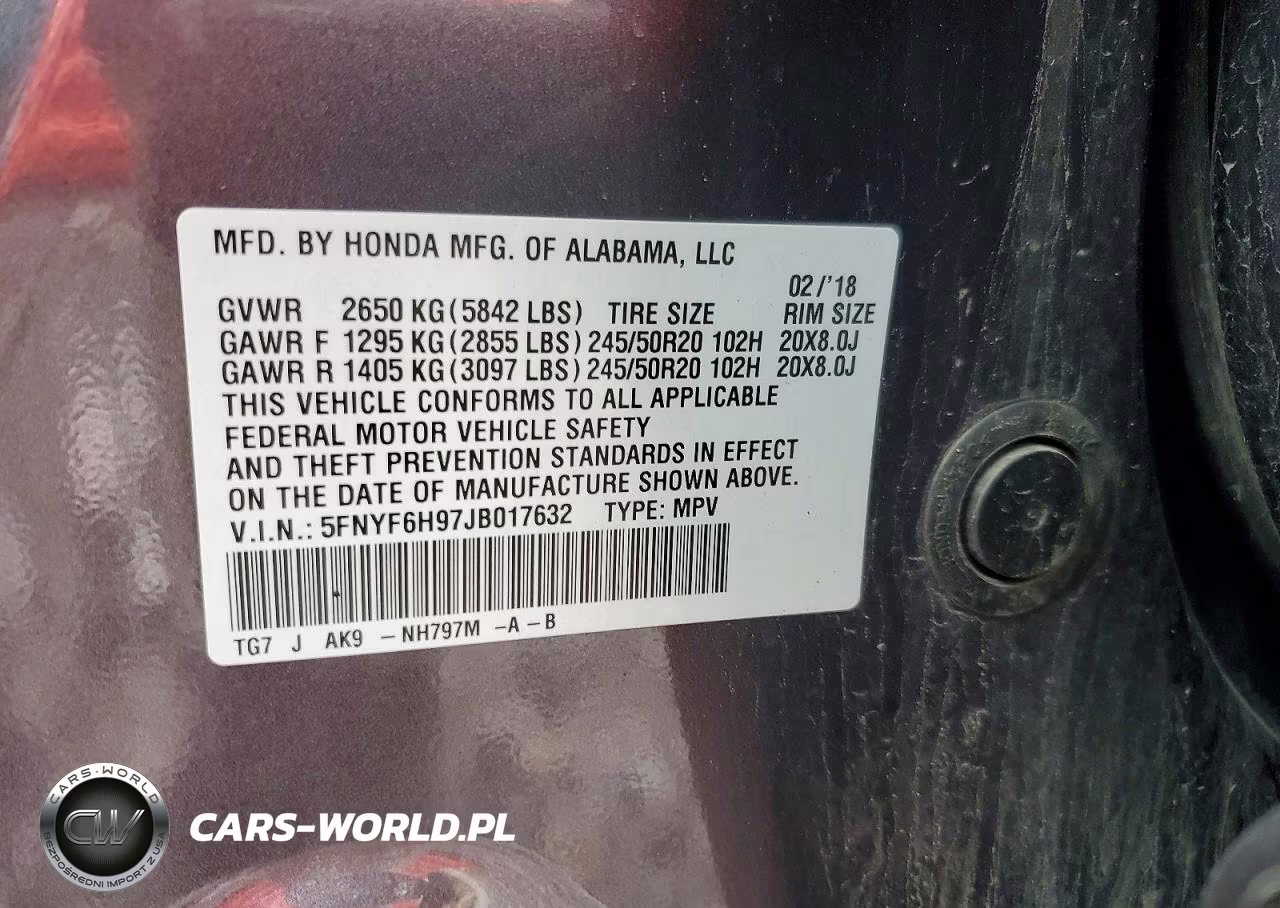 2018 Honda Pilot Touring VIN:5FNYF6H97JB017632 - 13