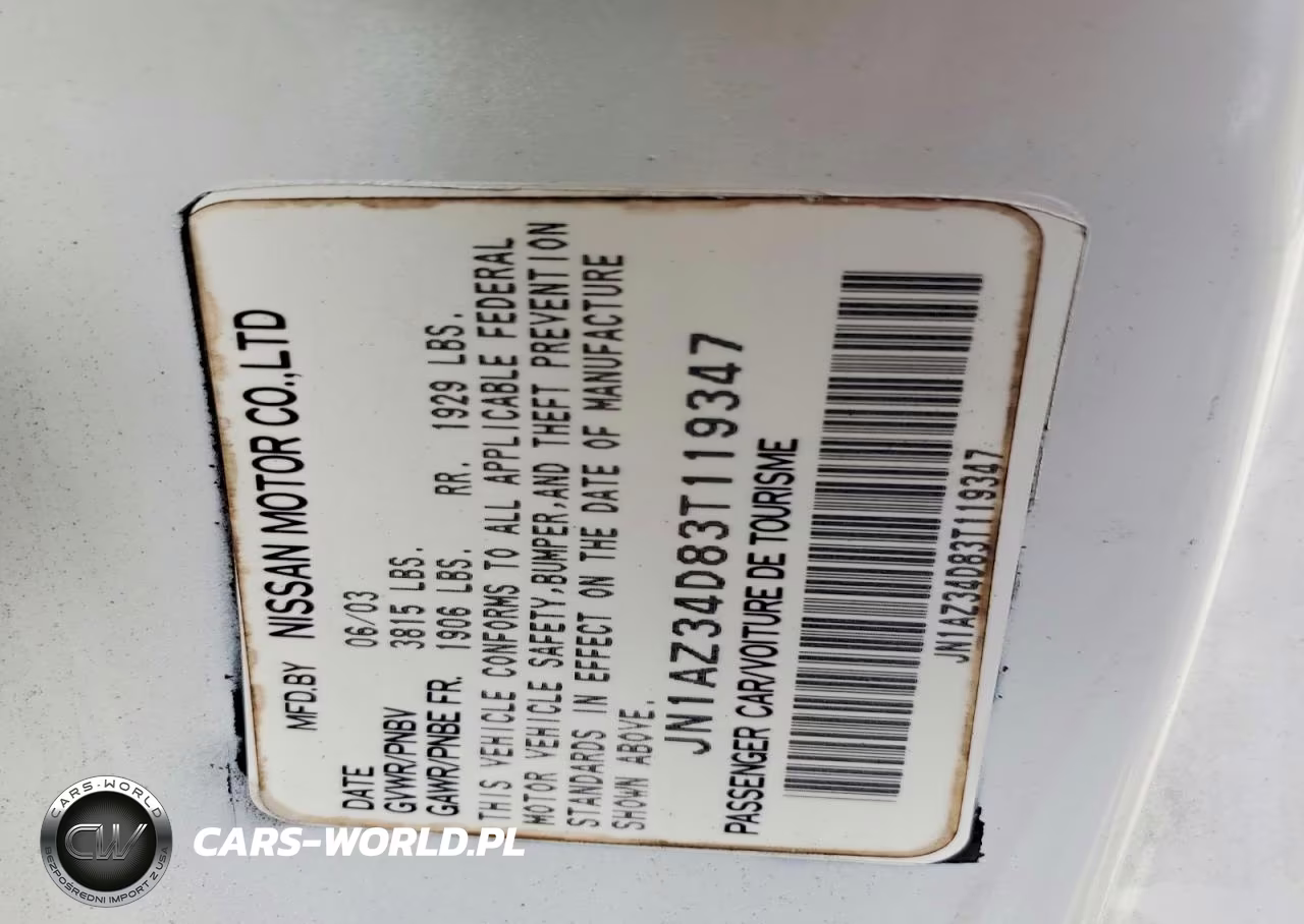 2003 Nissan 350Z Coupe VIN:JN1AZ34D83T119347 - 12