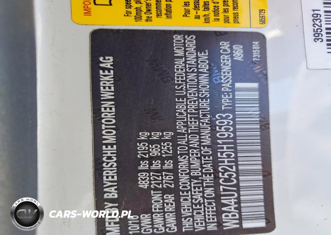 2017 BMW 430I VIN:WBA4U7C52H5H19593 - 12