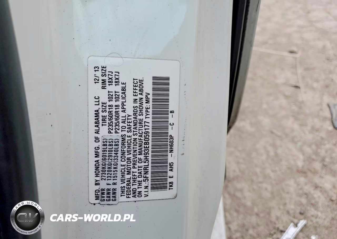 2014 Honda Odyssey Touring VIN:5FNRL5H93EB059177 - 13