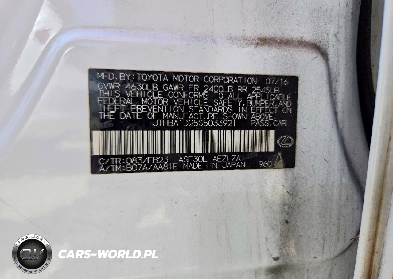 2016 Lexus Is 200T VIN:JTHBA1D25G5033921 - 12