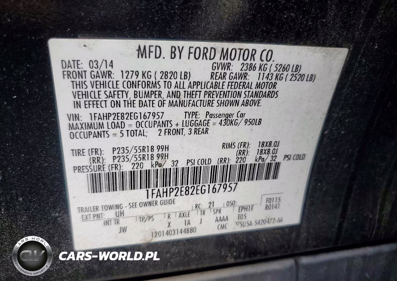2014 Ford Taurus Sel VIN:1FAHP2E82EG167957 - 12