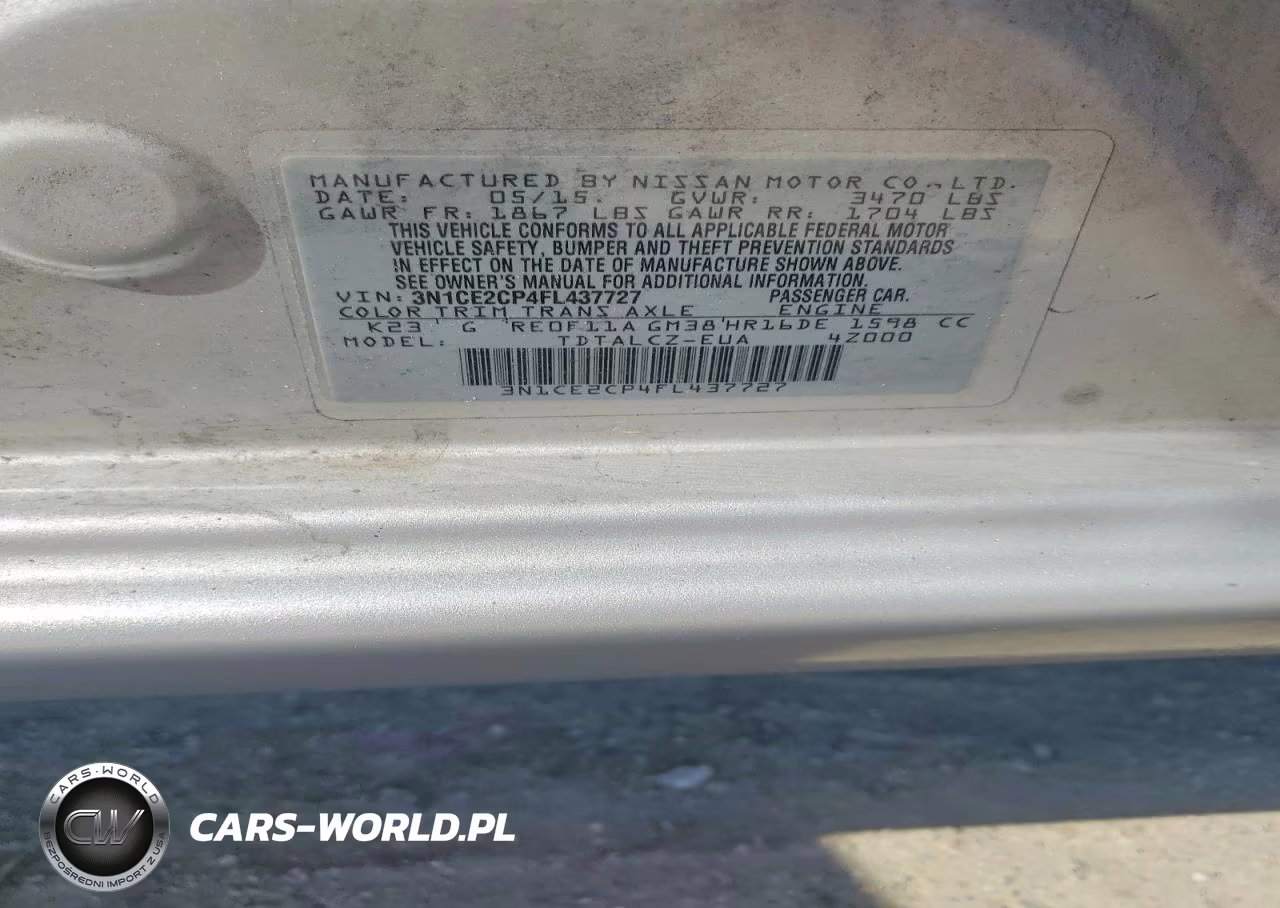 2015 Nissan Versa Note S Plus VIN:3N1CE2CP4FL437727 - 12