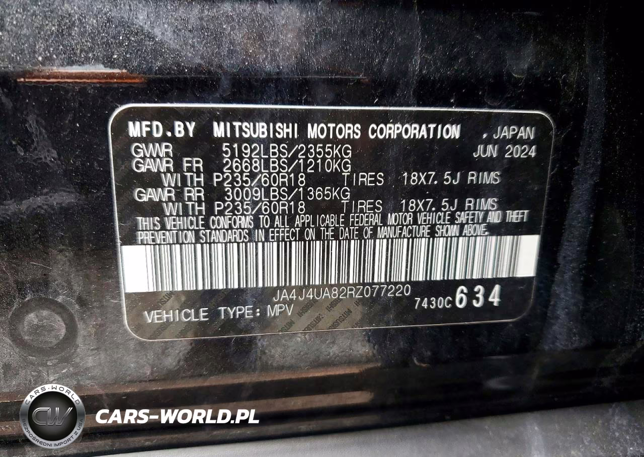 2024 Mitsubishi Outlander Es VIN:JA4J4UA82RZ077220 - 14