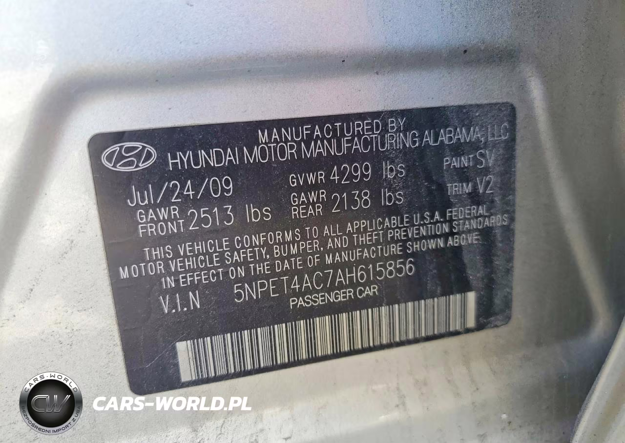 2010 Hyundai Sonata Gls VIN:5NPET4AC7AH615856 - 12