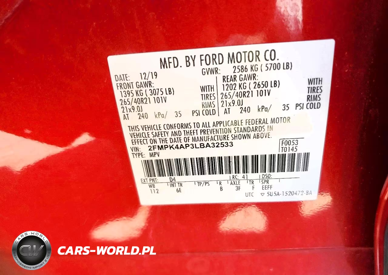 2020 Ford Edge St VIN:2FMPK4AP3LBA32533 - 12