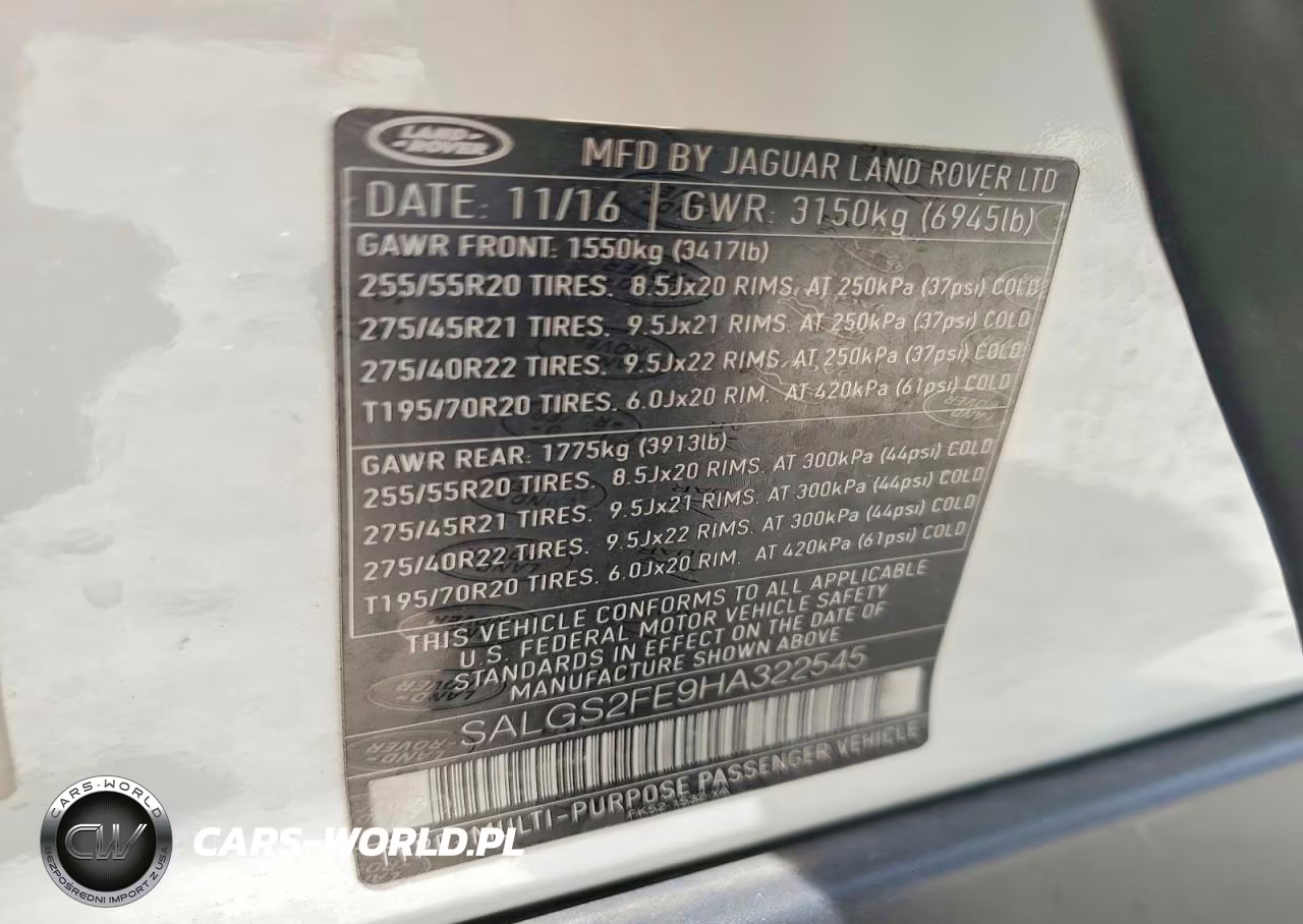 2017 Land Rover Range Rover Supercharged VIN:SALGS2FE9HA322545 - 14