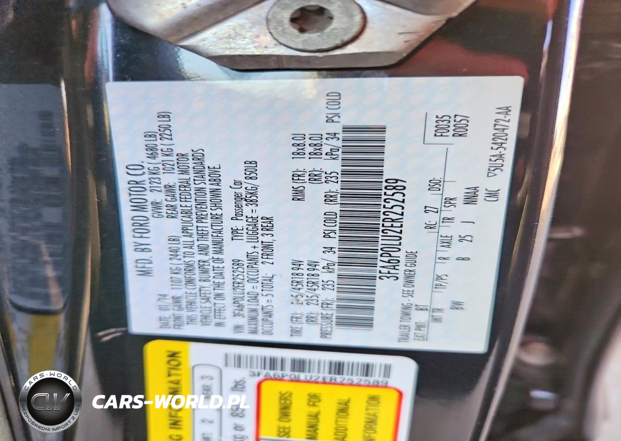 2014 Ford Fusion Se Hybrid VIN:3FA6P0LU2ER252589 - 12