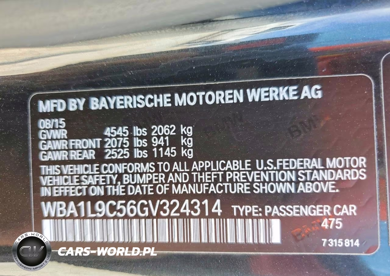 2016 BMW 228 Xi Sulev VIN:WBA1L9C56GV324314 - 12