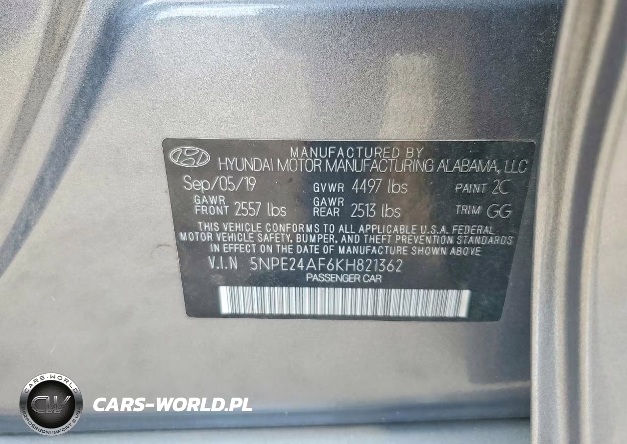 2019 Hyundai Sonata Se VIN:5NPE24AF6KH821362 - 13