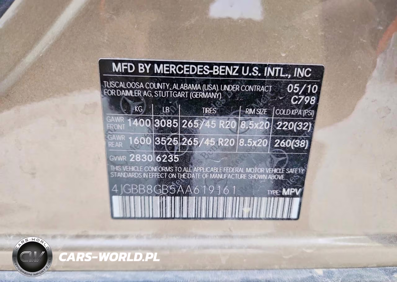 2010 Mercedes-Benz Ml 350 4Matic VIN:4JGBB8GB5AA619161 - 13