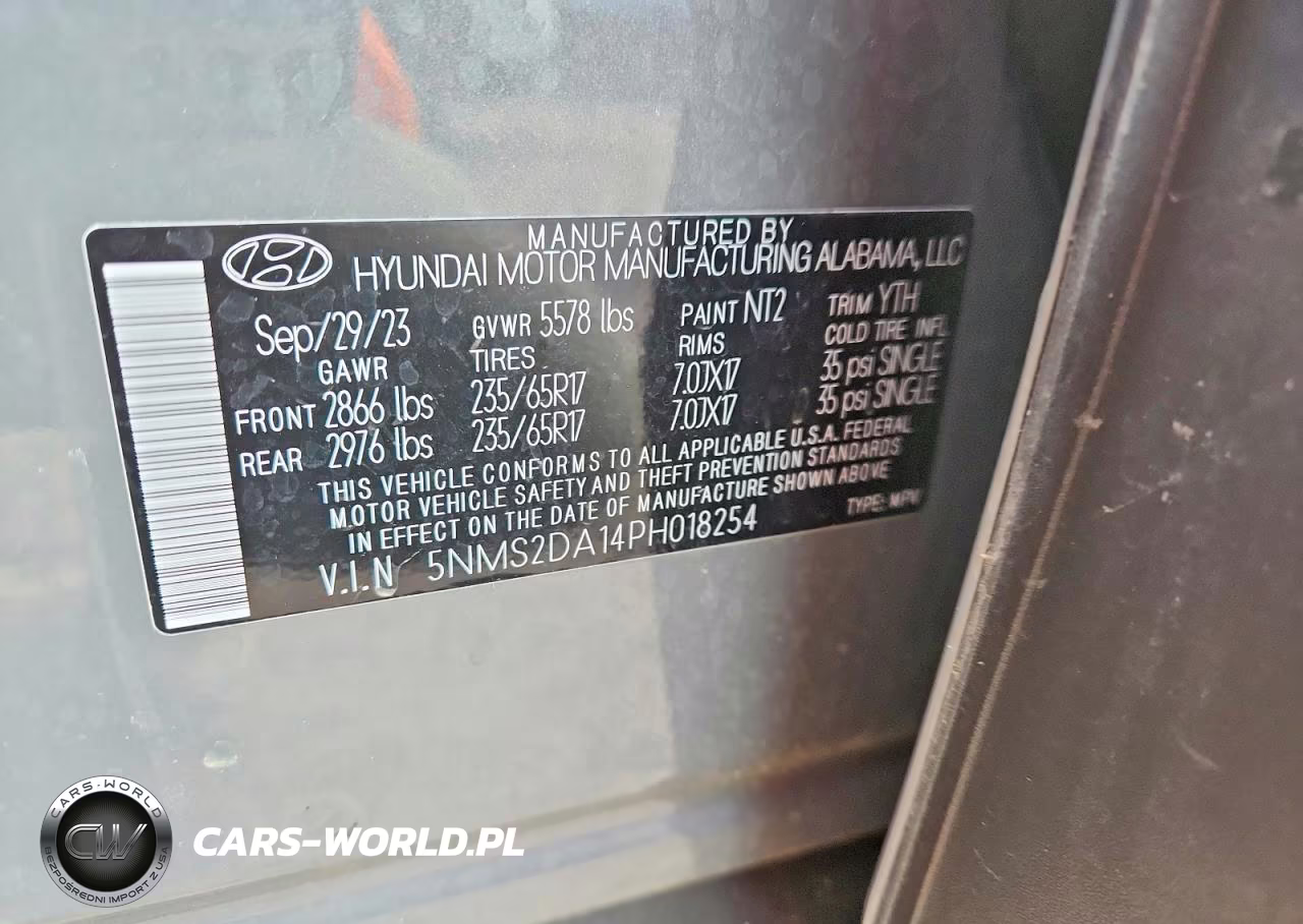 2023 Hyundai Santa Fe Blue VIN:5NMS2DA14PH018254 - 14