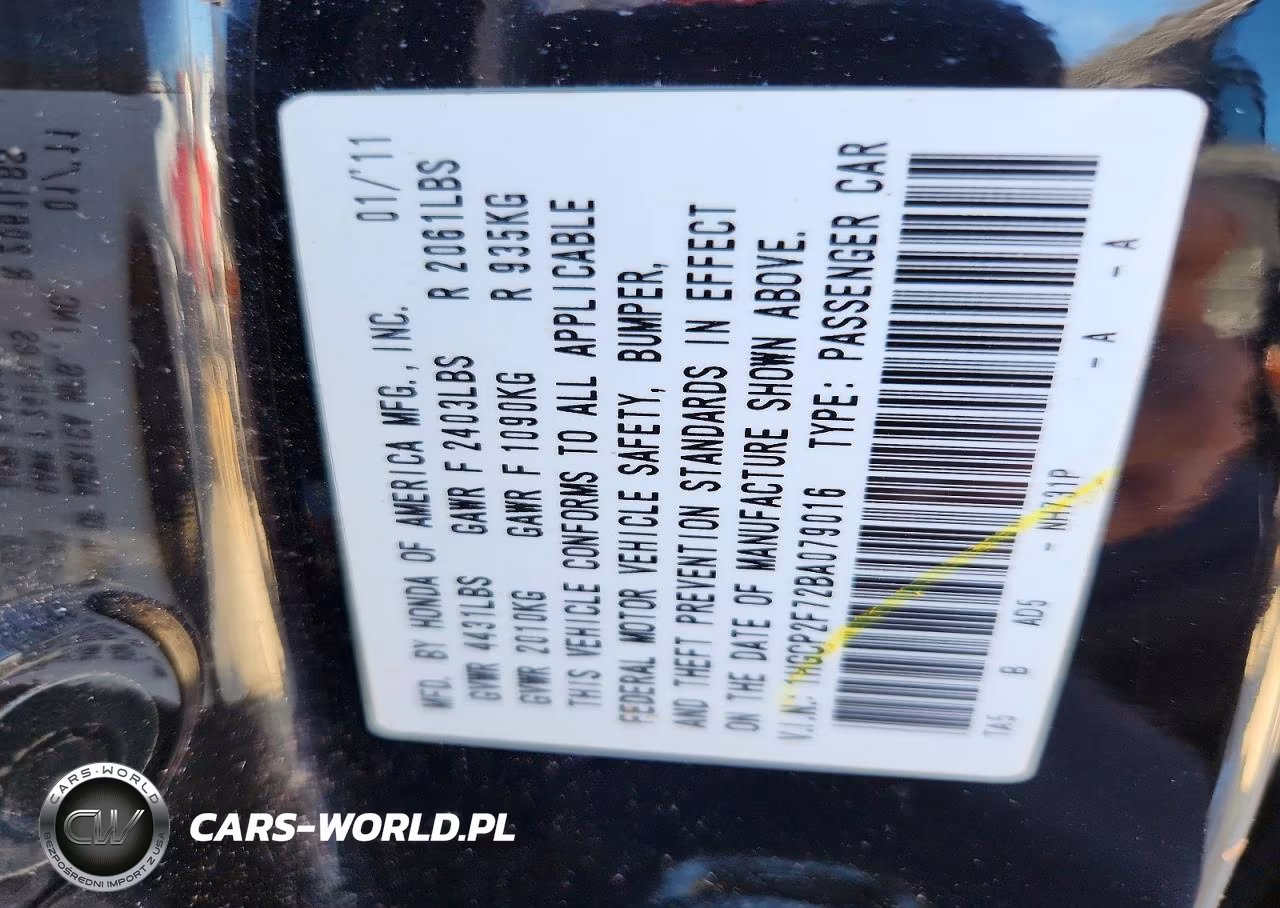 2011 Honda Accord Ex VIN:1HGCP2F72BA079016 - 12