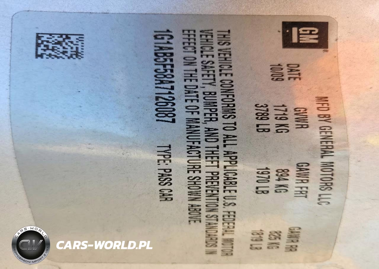 2010 Chevrolet Cobalt Ls VIN:1G1AB5F58A7126087 - 12