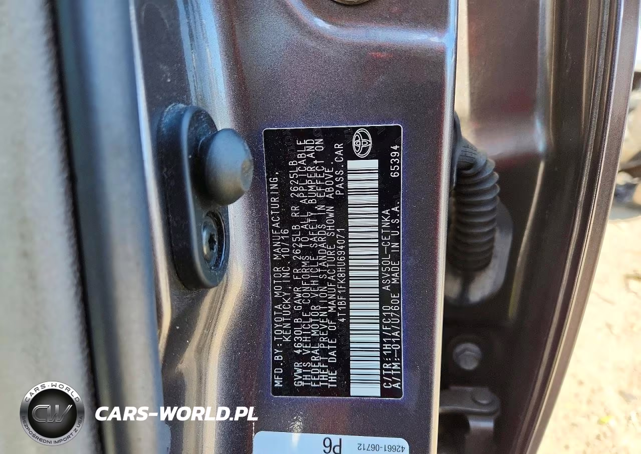 2017 Toyota Camry Le VIN:4T1BF1FK8HU694071 - 12
