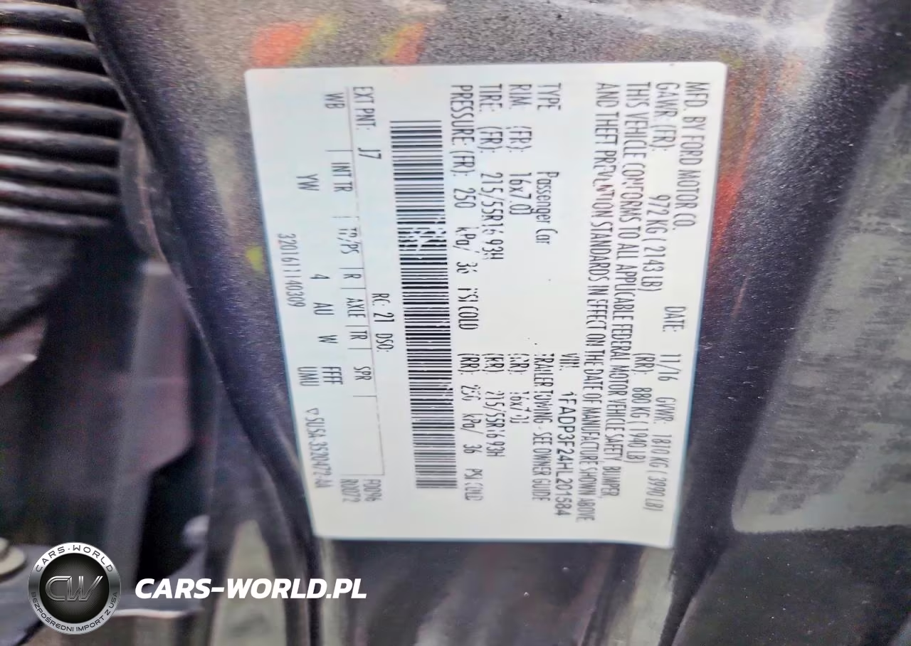 2017 Ford Focus Se VIN:1FADP3F24HL201584 - 12