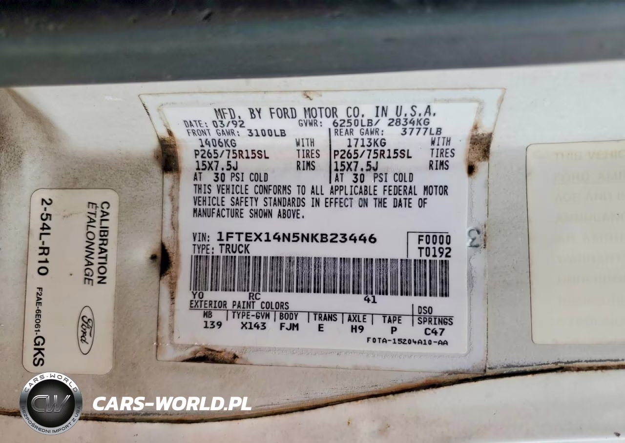1992 Ford F150 VIN:1FTEX14N5NKB23446 - 13