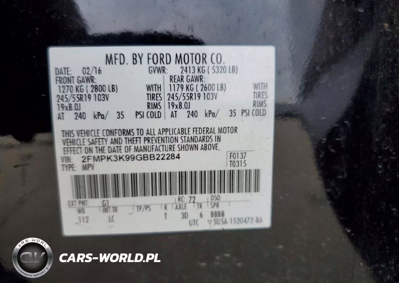 2016 Ford Edge Titanium VIN:2FMPK3K99GBB22284 - 14