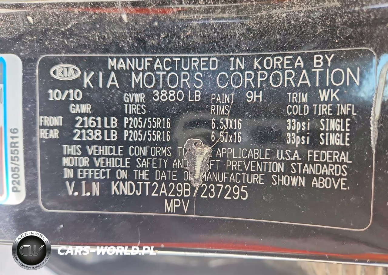 2011 Kia Soul + VIN:KNDJT2A29B7237295 - 13