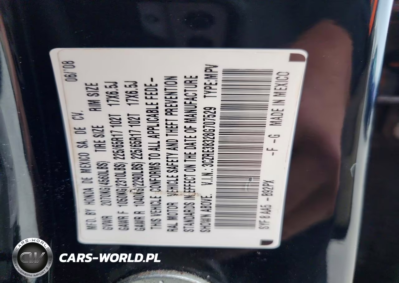 2008 Honda Cr-V Lx VIN:3CZRE38328G707529 - 12