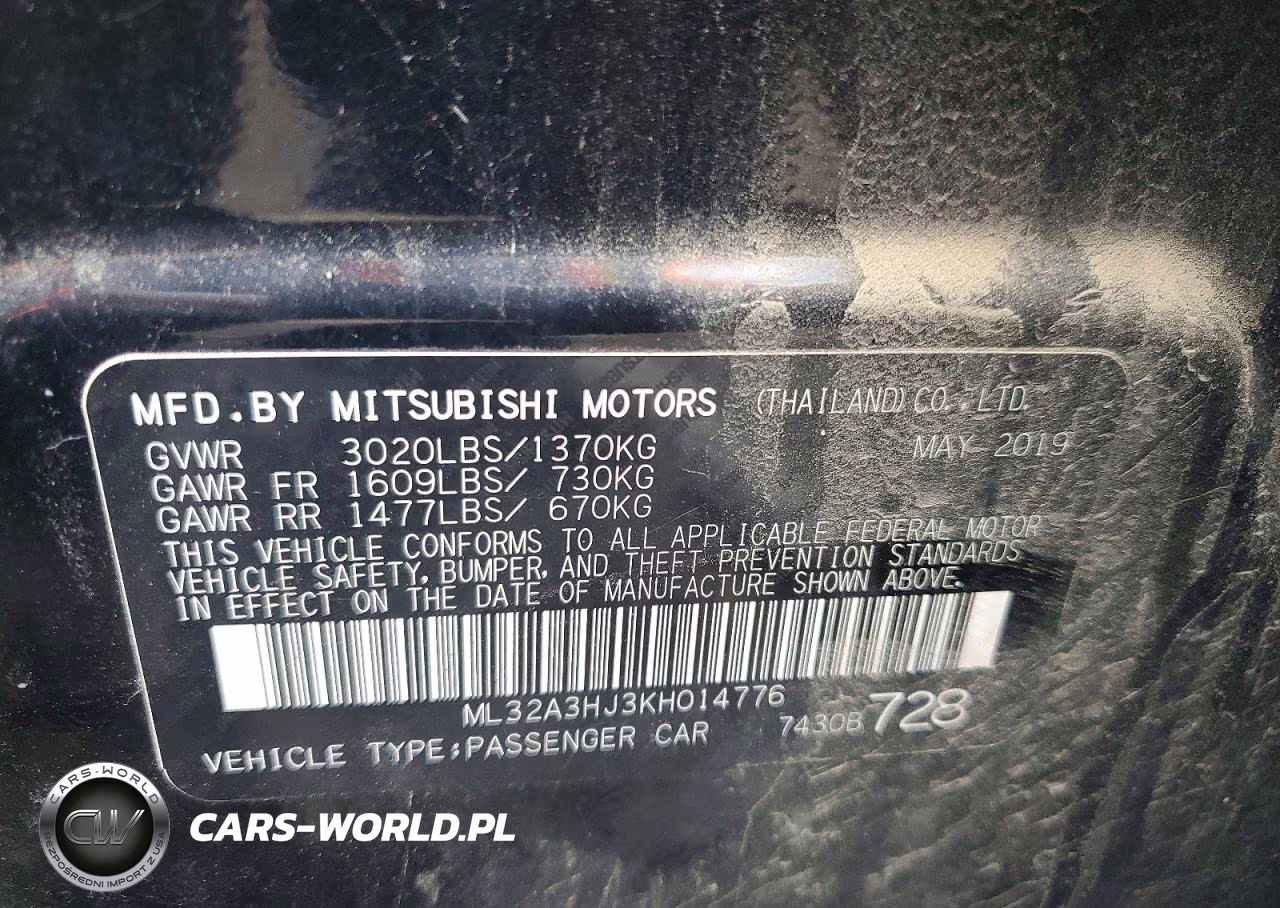 2019 Mitsubishi Mirage Es VIN:ML32A3HJ3KH014776 - 12