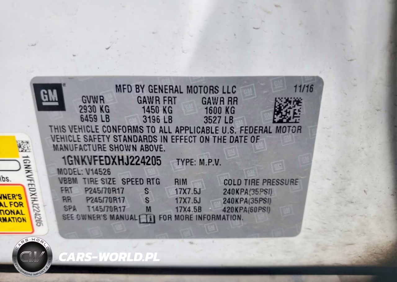 2017 Chevrolet Traverse Ls VIN:1GNKVFEDXHJ224205 - 13
