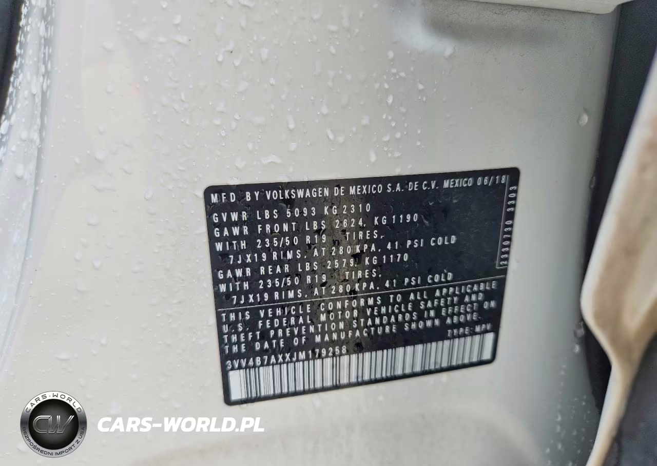2018 Volkswagen Tiguan Sel Premium VIN:3VV4B7AXXJM179258 - 13