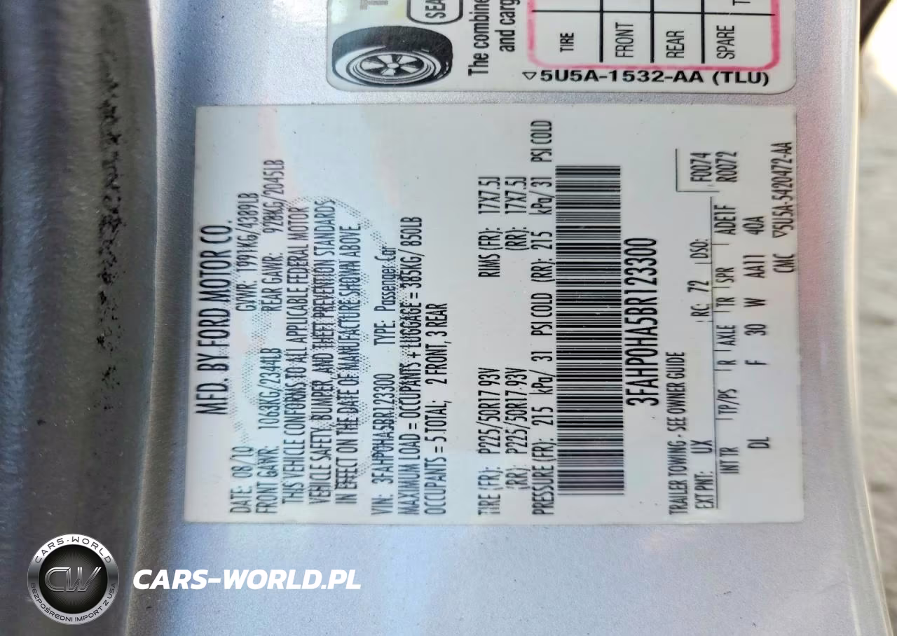 2011 Ford Fusion Se VIN:3FAHP0HA5BR123300 - 12