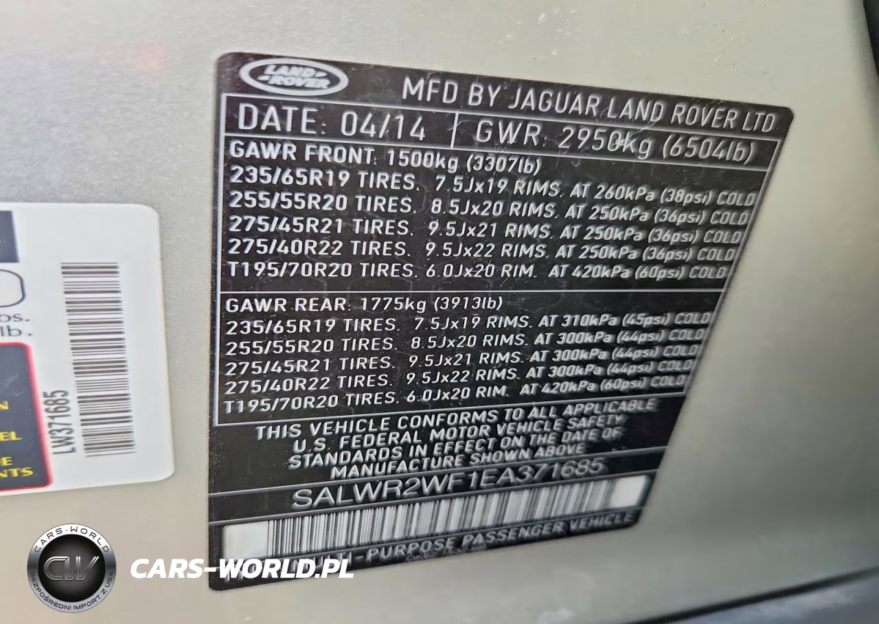2014 Land Rover Range Rover Sport VIN:SALWR2WF1EA371685 - 13