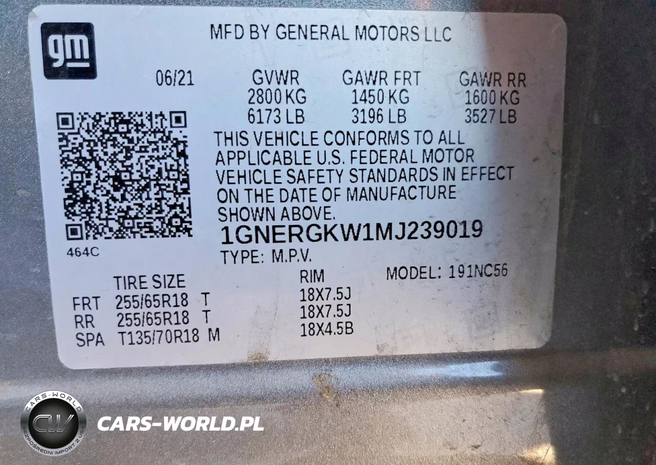 2021 Chevrolet Traverse Lt VIN:1GNERGKW1MJ239019 - 14