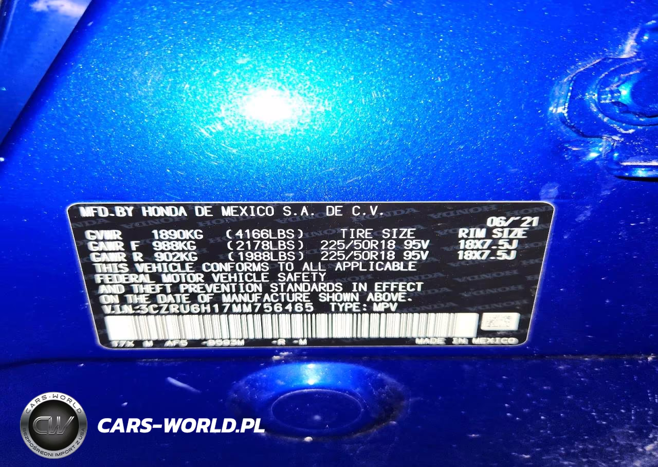 2021 Honda Hr-V Sport VIN:3CZRU6H17MM756465 - 13