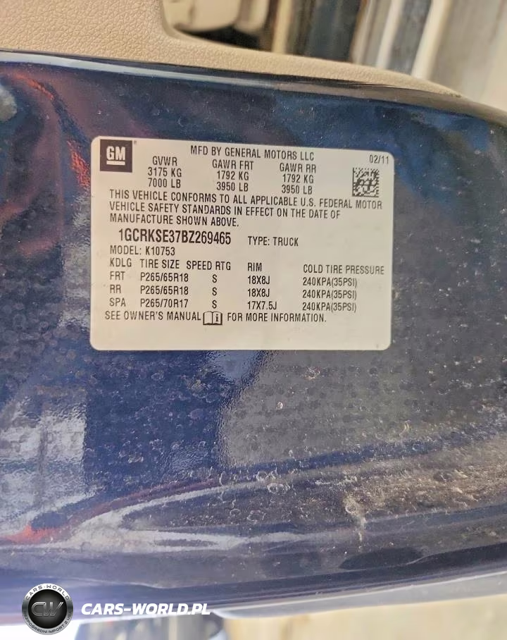 2011 Chev 1500 Silverado VIN:1GCRKSE37BZ269465 - 12