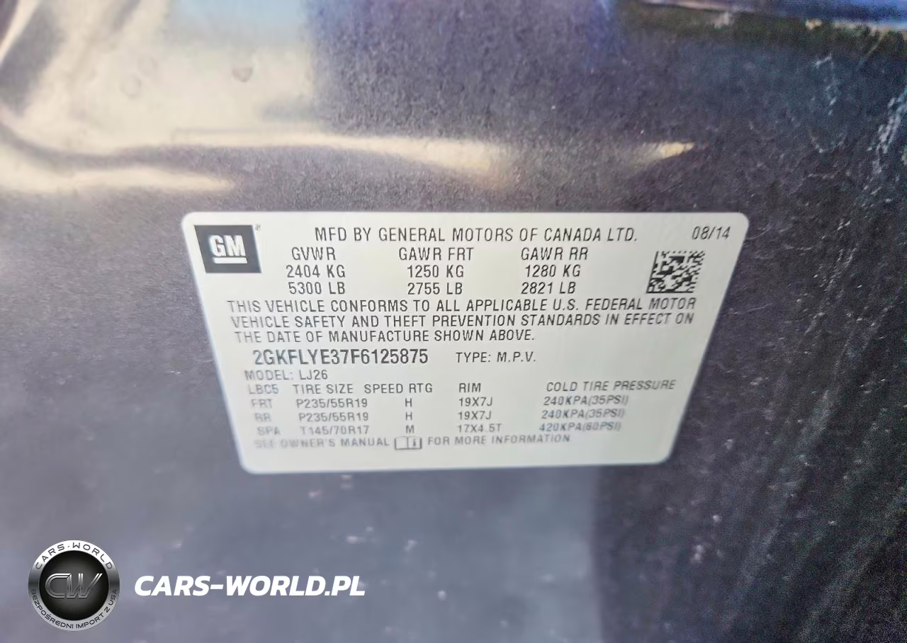 2015 GMC Terrain Slt VIN:2GKFLYE37F6125875 - 13