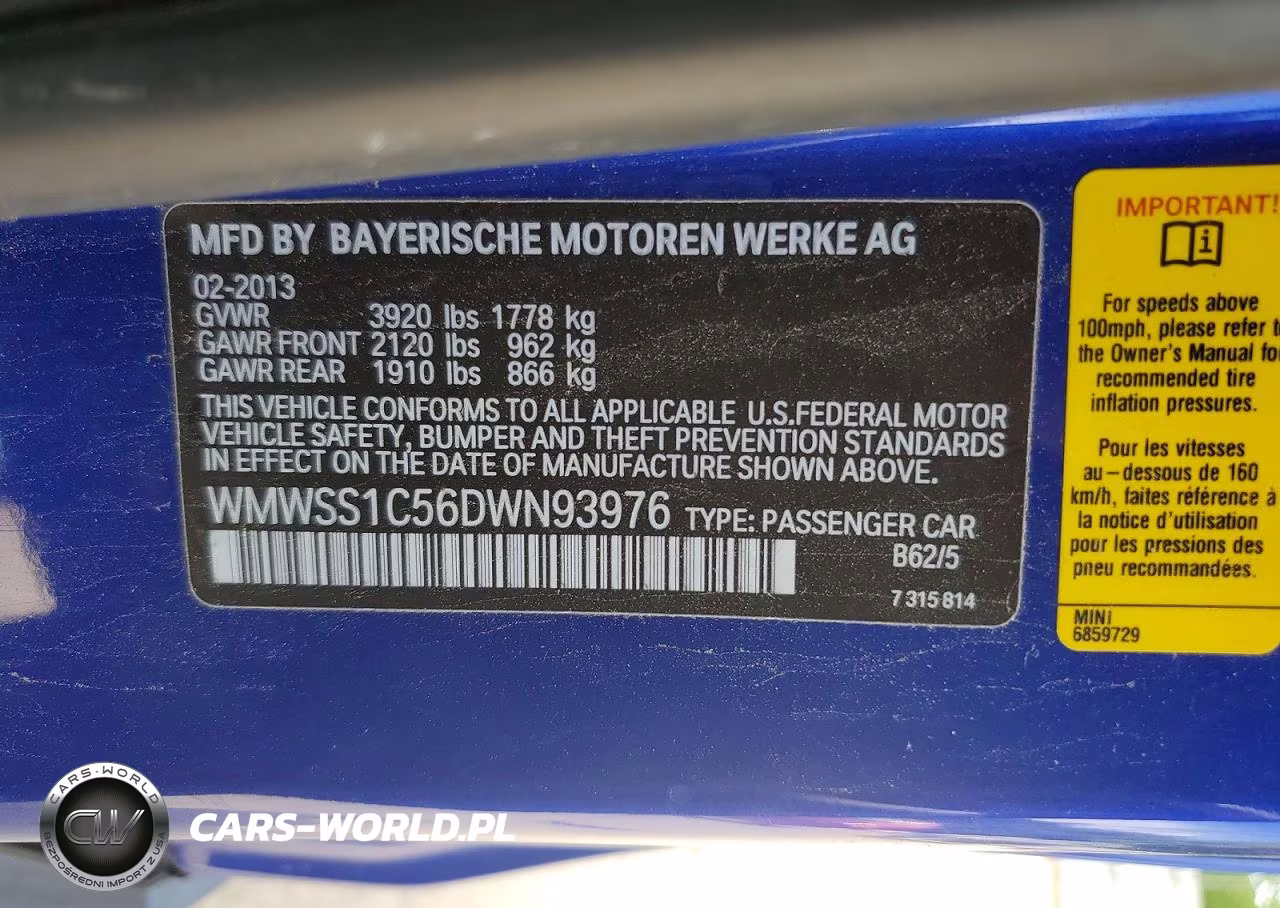 2013 Mini Cooper Paceman VIN:WMWSS1C56DWN93976 - 12