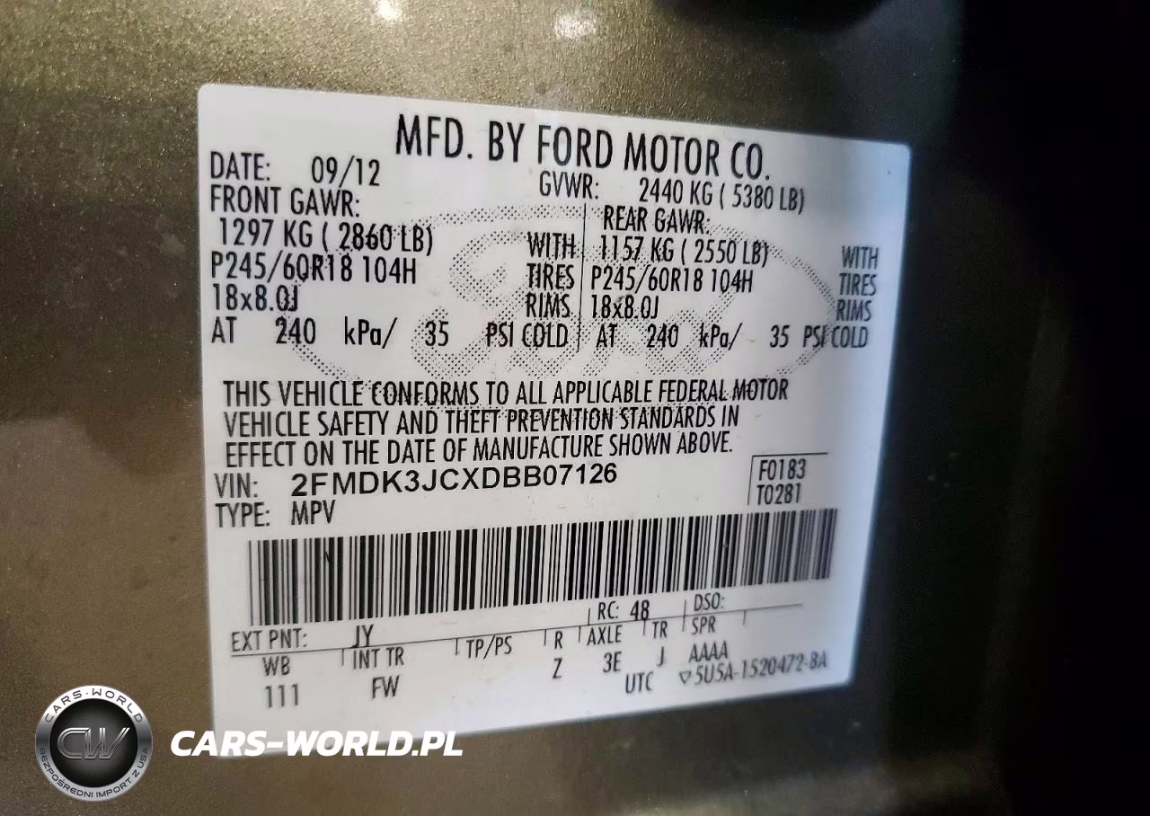 2013 Ford Edge Sel VIN:2FMDK3JCXDBB07126 - 13