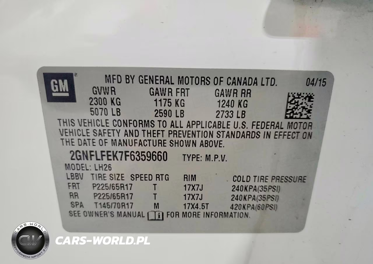2015 Chevrolet Equinox Lt VIN:2GNFLFEK7F6359660 - 13