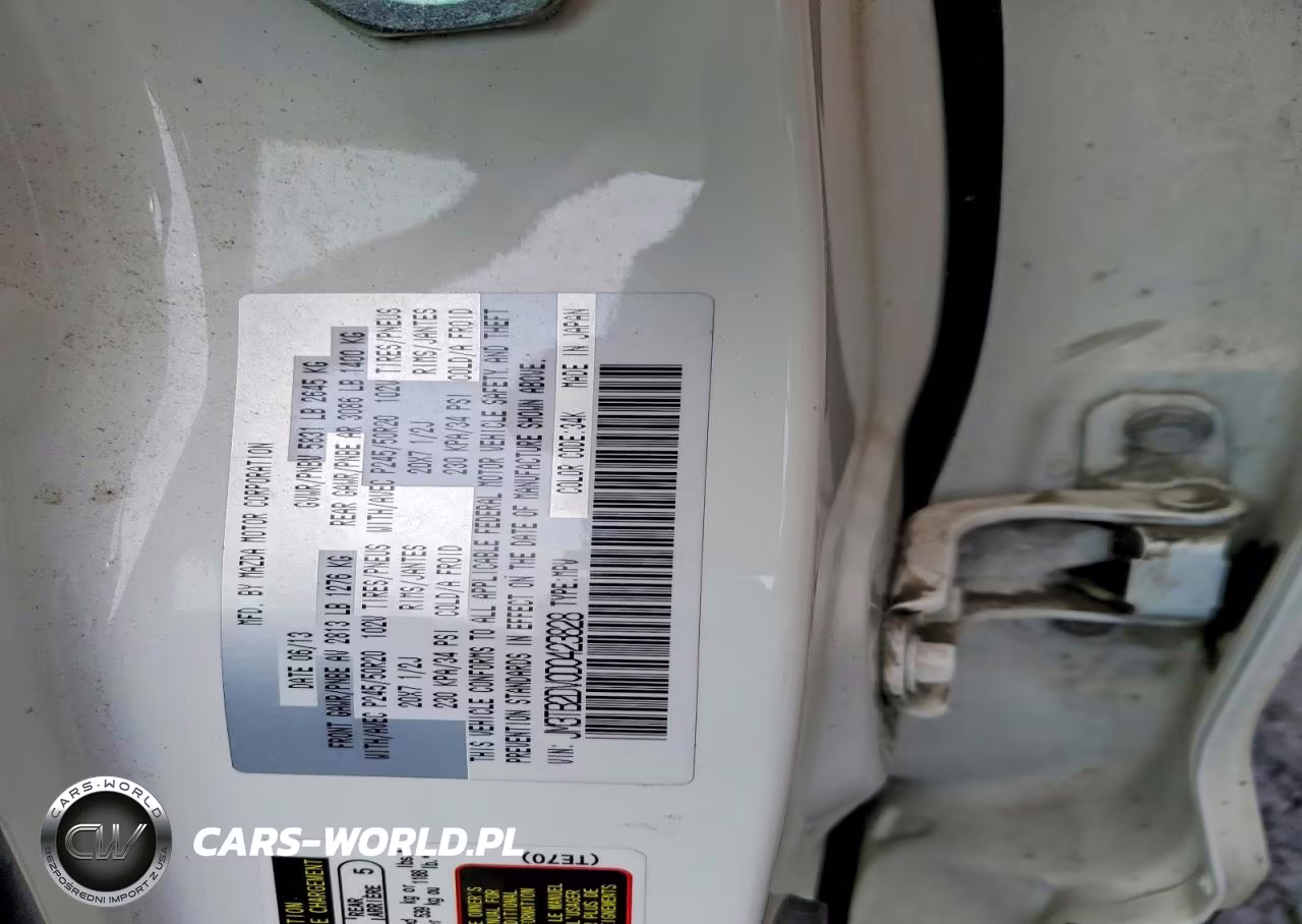 2013 Mazda Cx-9 Grand Touring VIN:JM3TB2DV0D0423828 - 12