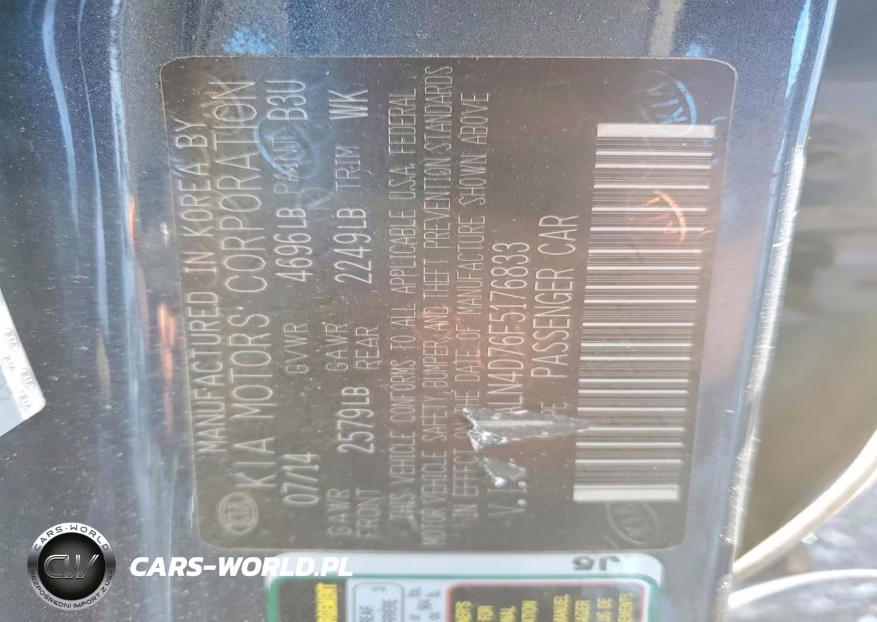 2015 Kia Cadenza Premium VIN:KNALN4D76F5176833 - 12