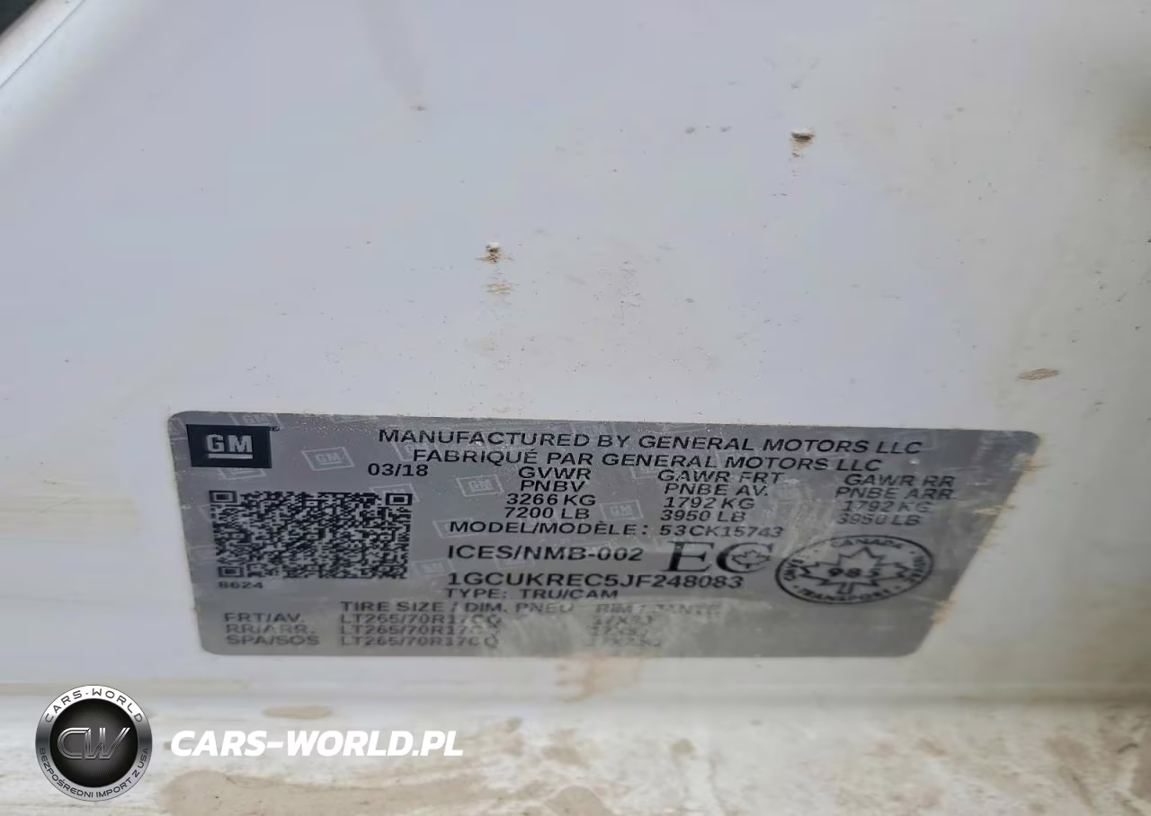 CHEVROLET SILVERADO VIN:1GCUKREC5JF248083 - 13