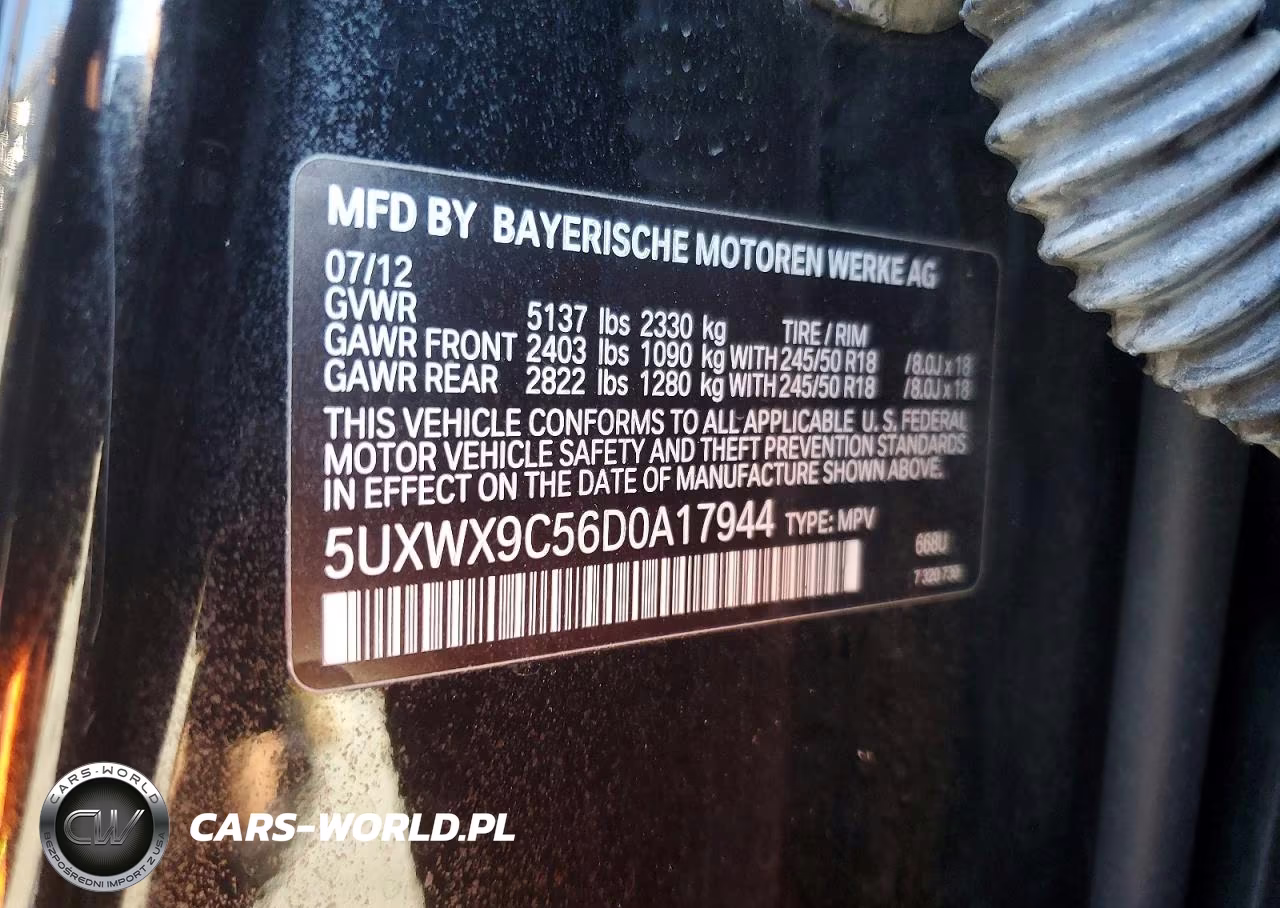 2013 BMW X3 xDrive28I VIN:5UXWX9C56D0A17944 - 13
