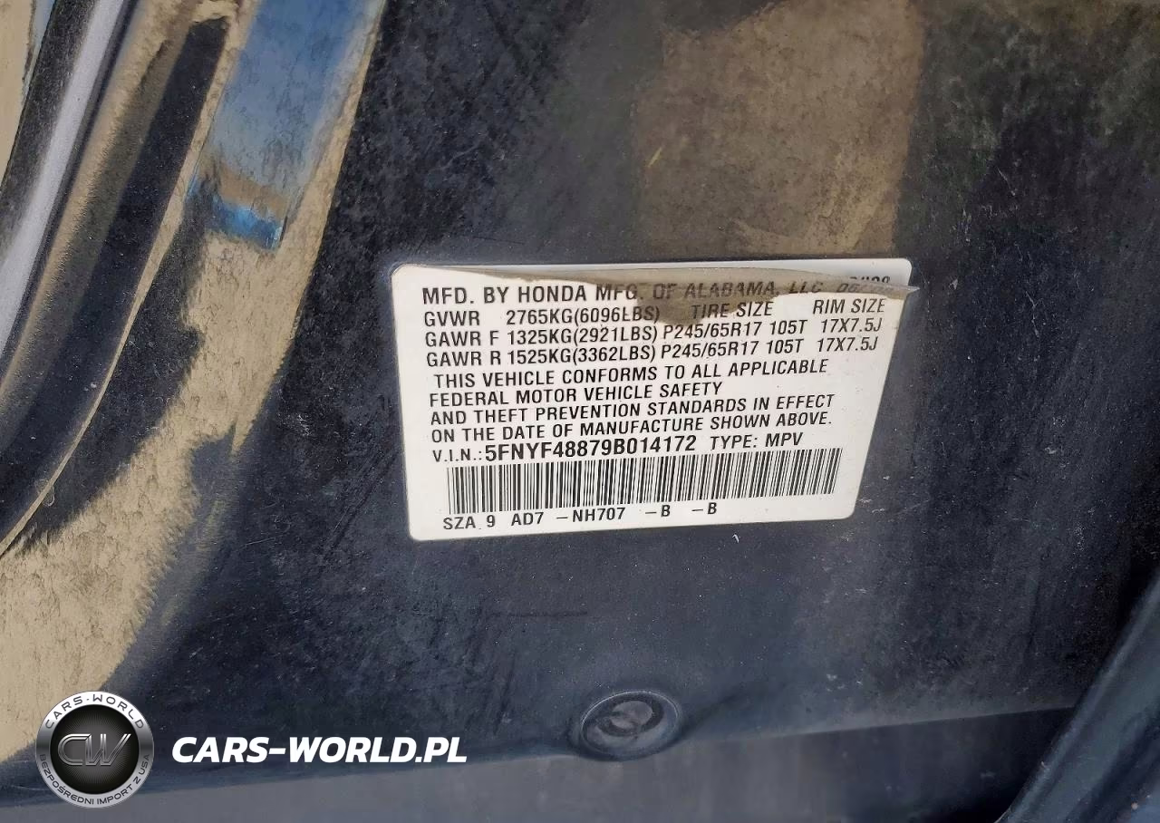 2009 Honda Pilot Touring VIN:5FNYF48879B014172 - 12