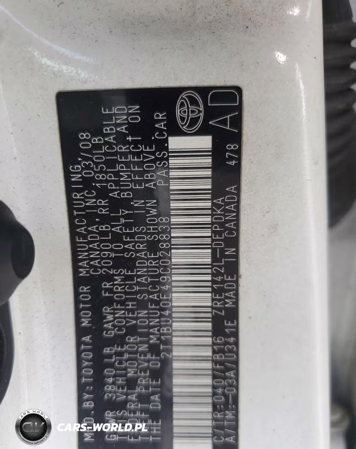 2009 Toyota Corolla Le VIN:2T1BU40E49C028838 - 12